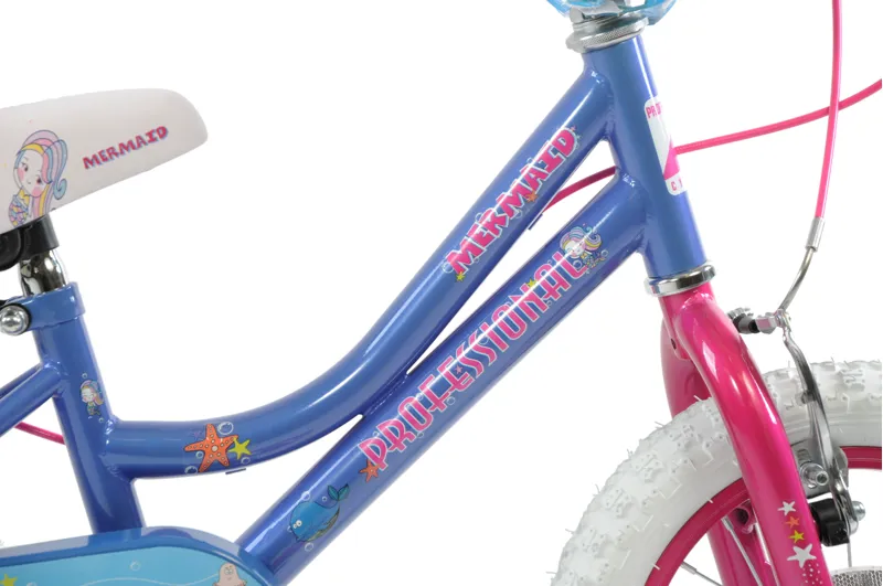 Professional Mermaid 14 Inch Wheel Kids Bike Blue-5
